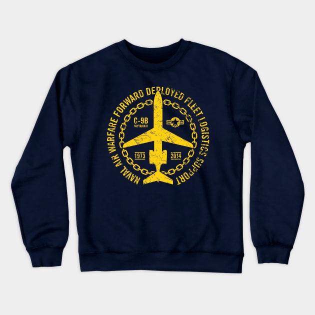 Vintage C-9B Skytrain II Aircraft Fleet Logistics Support Crewneck Sweatshirt by hobrath